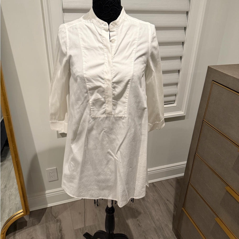 BCBGMaxAzria White Long Sleeve Dress